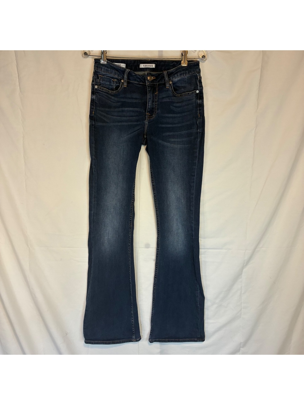 Vigoss Jagger Classic Bootcut Y2K Dark Wash Denim Jeans Size W 27